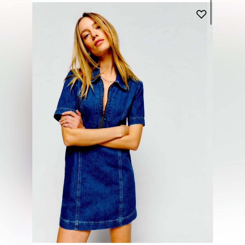 Reformation Loeb Denim Dress - Size 6